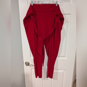 Fashion Nova Booked and Busy Printed Flare Red Pants in Size 3X